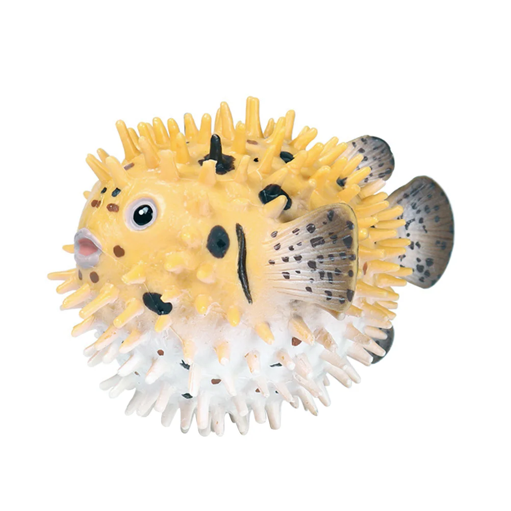 Cartoon Simulation Puffer Fish Model Child Toy Childrens Toys Aquarium Fake Plastic Ocean