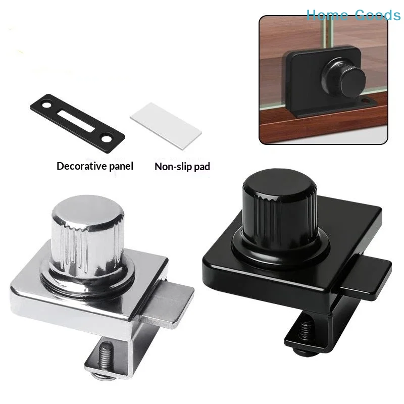No Drill Glass Cabinet Lock With Anti Theft Design Easy Install Perfect Glass cabinet door lock Home Display Cabinets Showcases