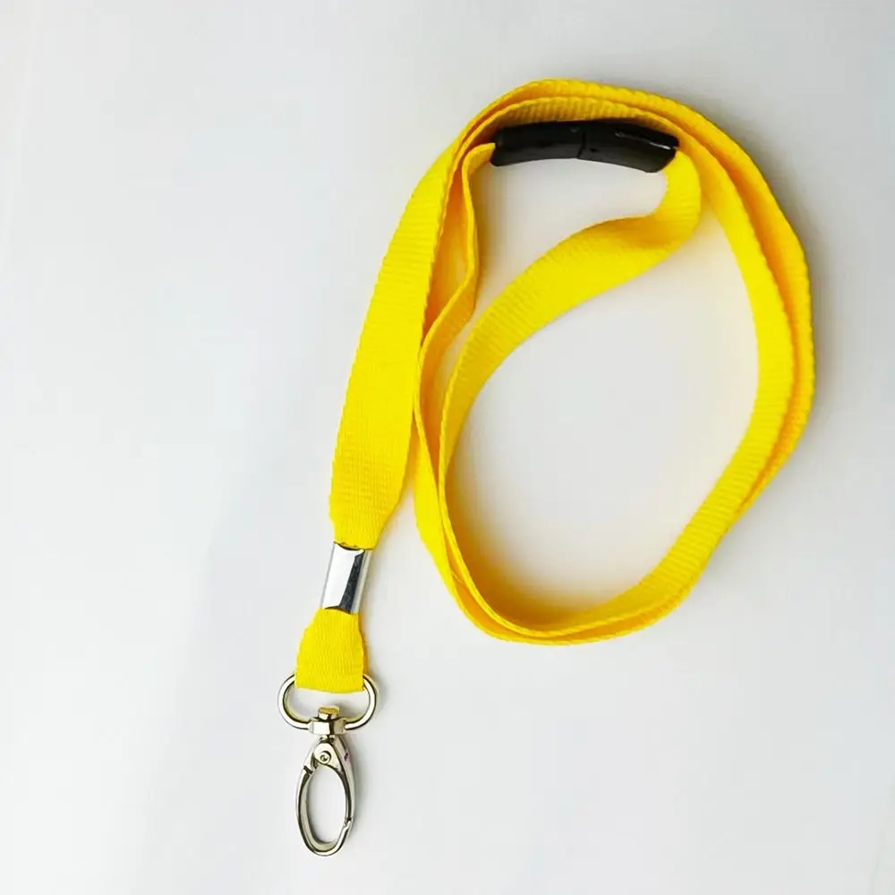 

Metal Clip Lanyard Neck Strap ID Pass Card Badge Safety Break Plain Lanyard Solid Color Length 90 Cm Lobster ID Card Pass Holder