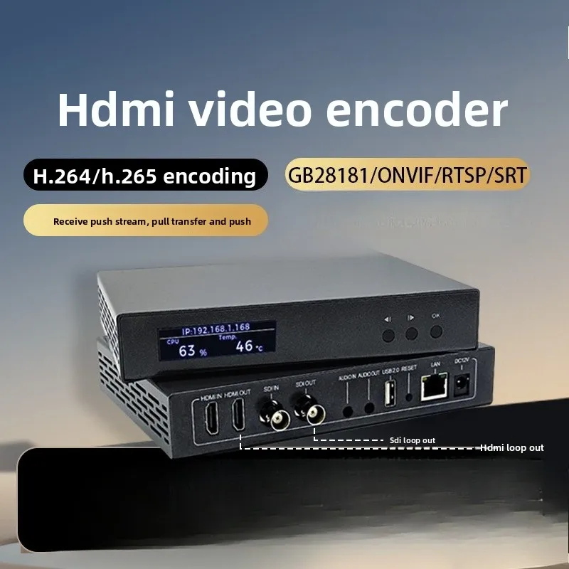 4K30HDMI video encoder decoder HDMI + SDI one in one out, live streaming UDP multicast