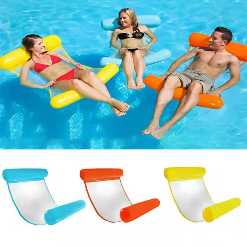 Pool Rafts Inflatable Ride-ons Play Water Fun Fold PVC Inflate Board Games Floating Summer Swimming Seaside Beach 128cm