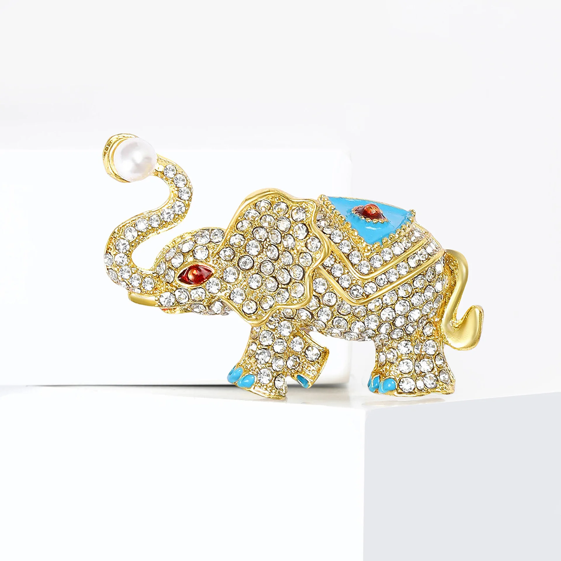 Fashionable Rhinestone Elephant Brooches, Cute Cartoon Creative Animal Pins, Office Party Friends, Daily Hats, Gifts, Jewelry
