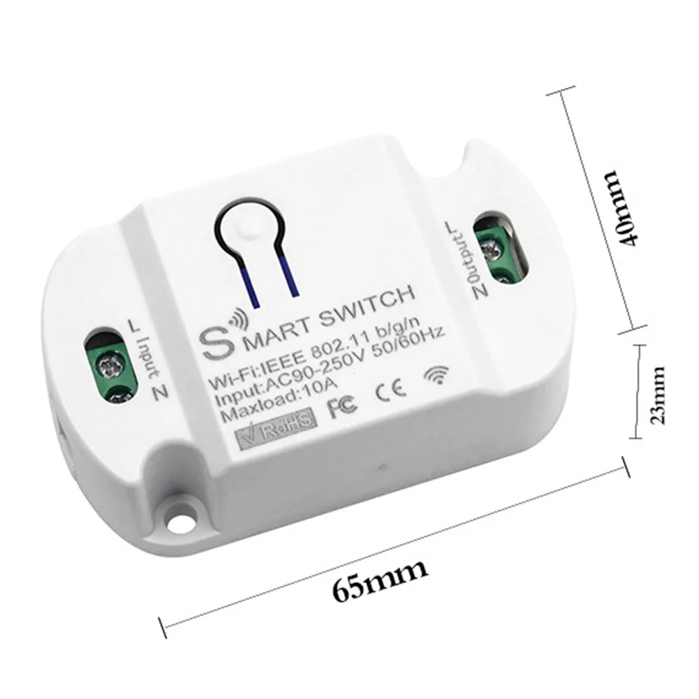 for Smart WIFI Switch Circuit Breaker 10A 220V 50-60Hz APP Wireless Remote Coffee Machines For Lighting For Tuya Home Automation