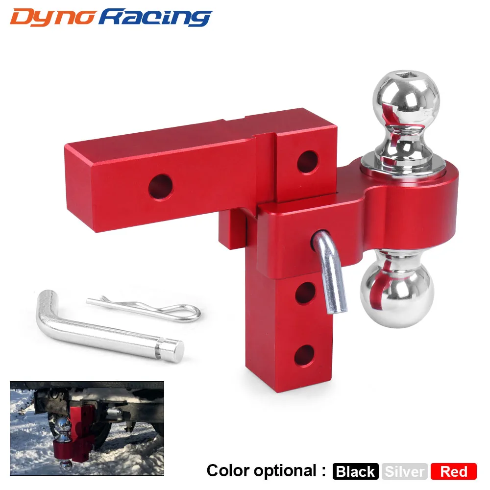 6'' Adjustable Trailer Hitch Ball Mount 6'' Drop & Rise Tractor Mount Towing Trailer Hitch With Hitch Pins 2