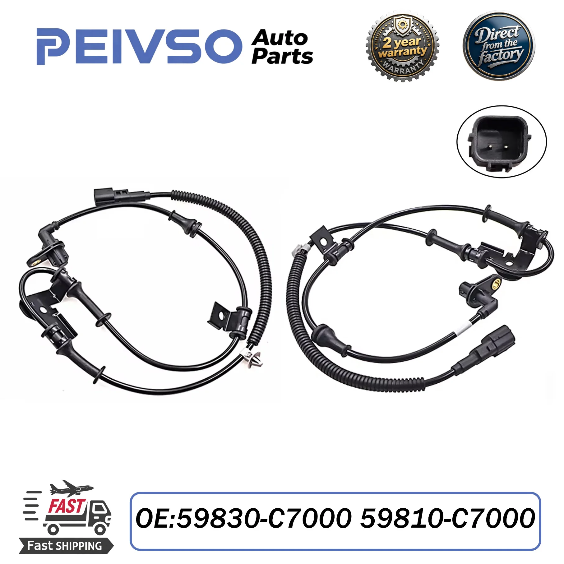 

New High-Quality ABS Wheel Speed Sensor 59810-C7000 59830-C7000 Front Left/Right For HYUNDAI i20 2014 2015 2016 2017 2018