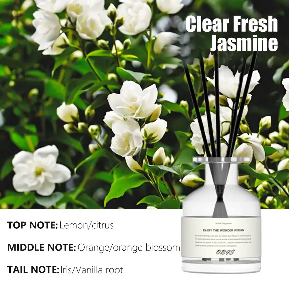 50ml Flameless Home Fragrance Room Flameless Freesia Stick Fragrance Air Freshener Diffuser Room With Home Jasmine Oil Reed D8D3 - Image 4