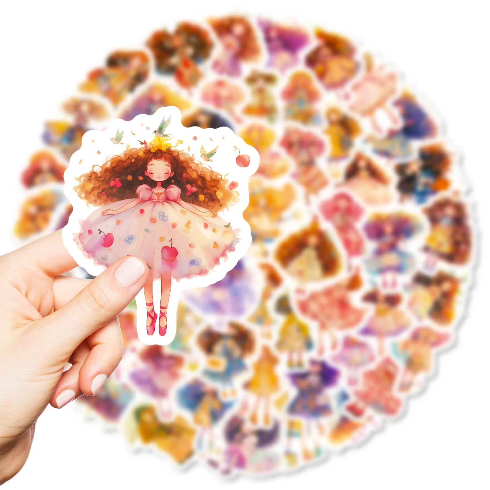 56 SZTUK Naklejki Graffiti z Motywem Codziennego Życia Nastolatki, Urocze Dziewczyny, Kreskówkowe Naklejki, Naklejki na Bagaż, Album, Lodówkę, Wodoodporne