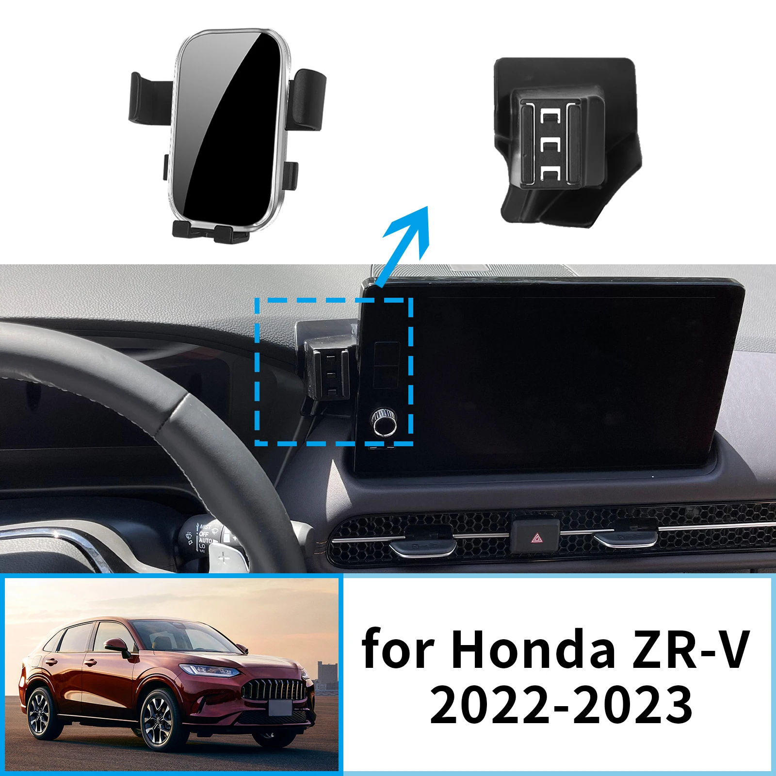 

Car Mobile Phone Holde GPS Bracket Navigation for Honda ZRV ZR-V ZR V 2022-2023 Stand Auto Accessoriesr
