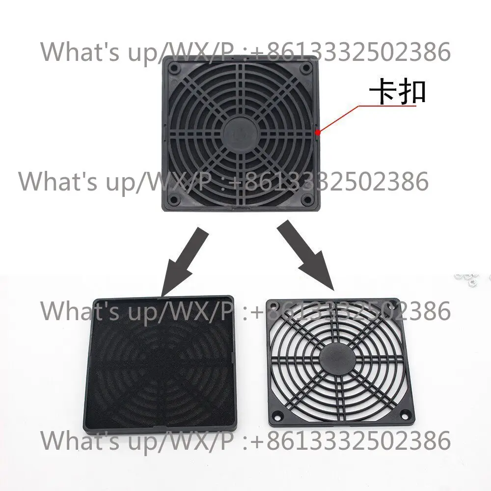 Three-in-one d-ust m-esh c-over 60 80 92 120 150MM axi-al flo-w fa-n coo-ling fa-n plasti-c fi-lter m-esh cov-er