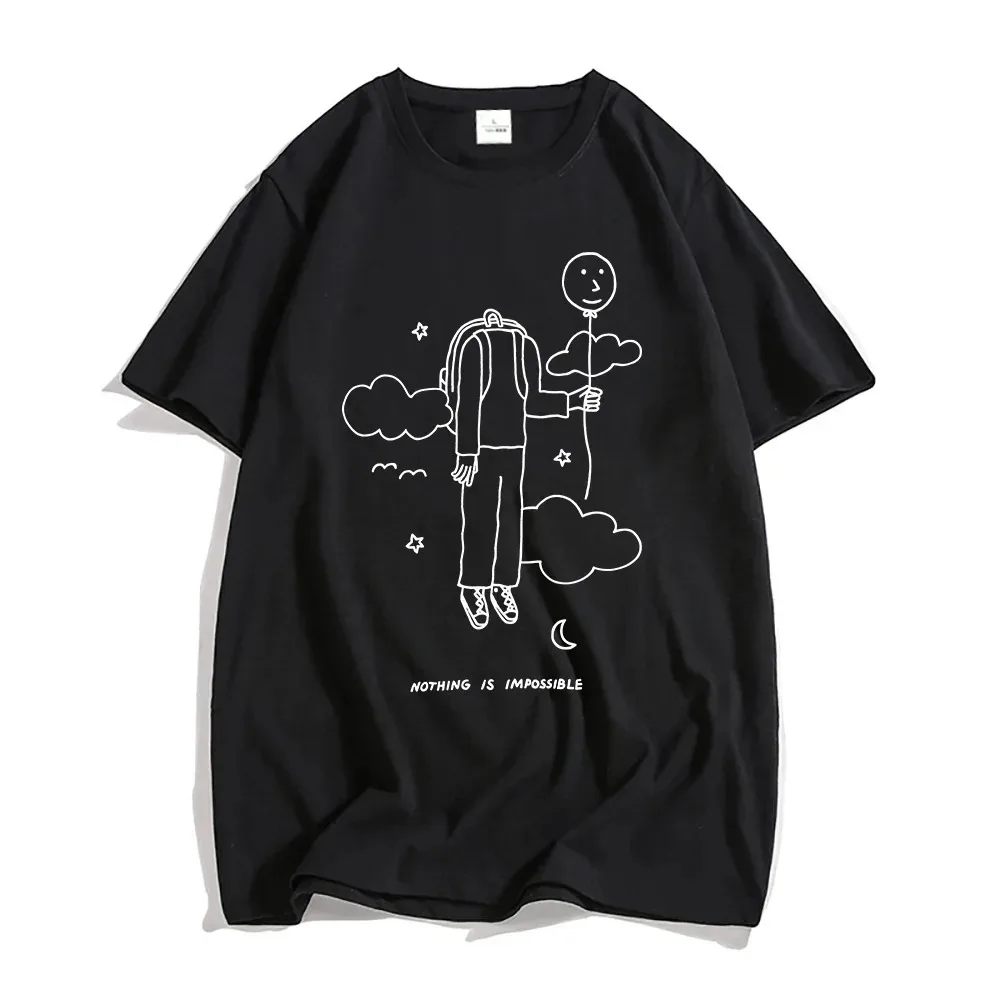 

Nothing Is Impossible Graphic Tshirts MacMiller Balloonerism Album 2025 T-shirt Cotton Short Sleeve Round Neck Tees Unisex Shirt