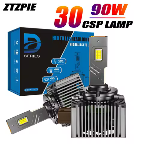 ZTZPIE 6500K 90000LM D1S D2S D3S D4S D5S D8S HID Canbus Led Headlight CSP Lamp Canbus Powerful Xenon Car Light Bulb 90W 180W 1:1