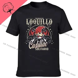 Cotton Summer Top Tees Man Funny T-shirt Camiseta Loquillo Y Los Trogloditas Negra Christmas Gifts Tee Male Brand Men Clothing