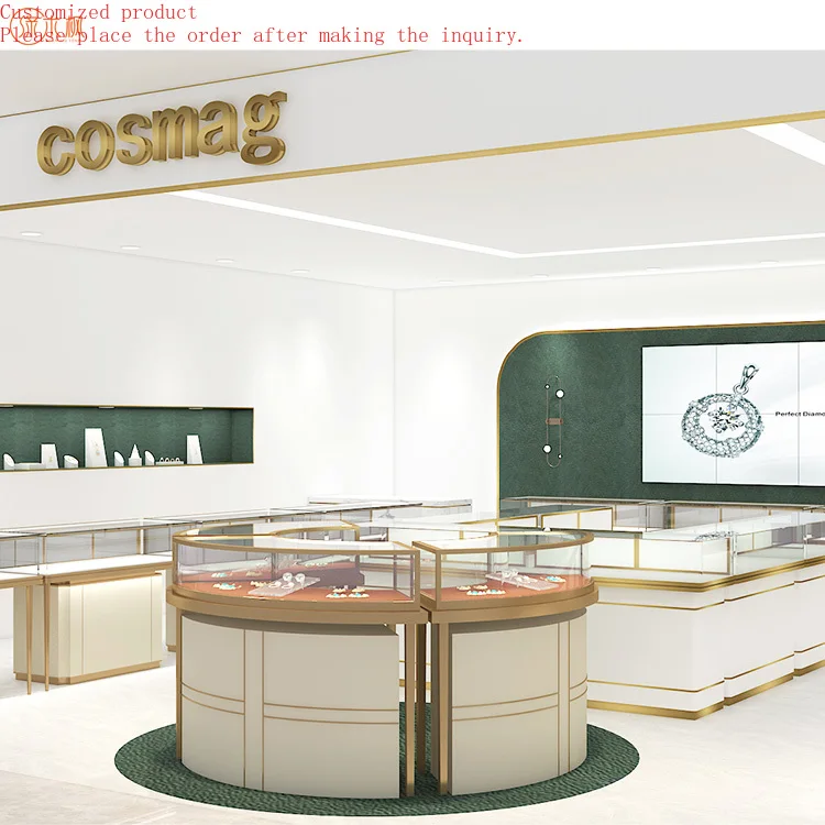 

Exclusive Showcase Designing Custom Boutique Jewelry Showcase Glass Jewelry Display Furniture Jewelry Kiosks for Mall