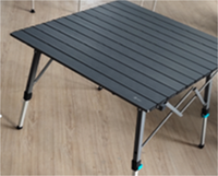 Factory custom all-aluminum portable folding height adjustable picnic table with carrying case