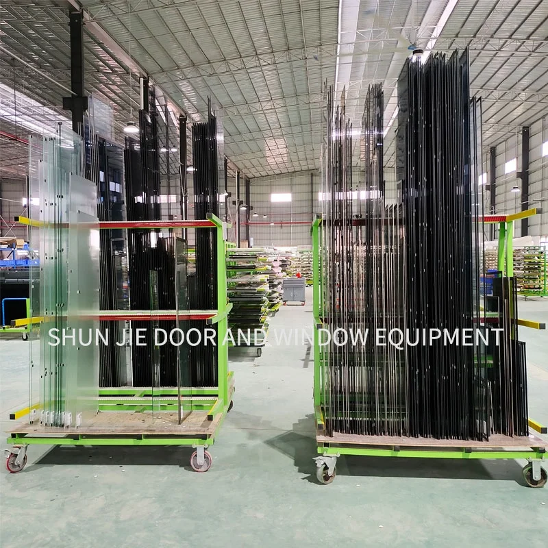Factory Glass Sheet Storage Steel Rack Clamp Glass Mental Storage Trolley Industrial Rack