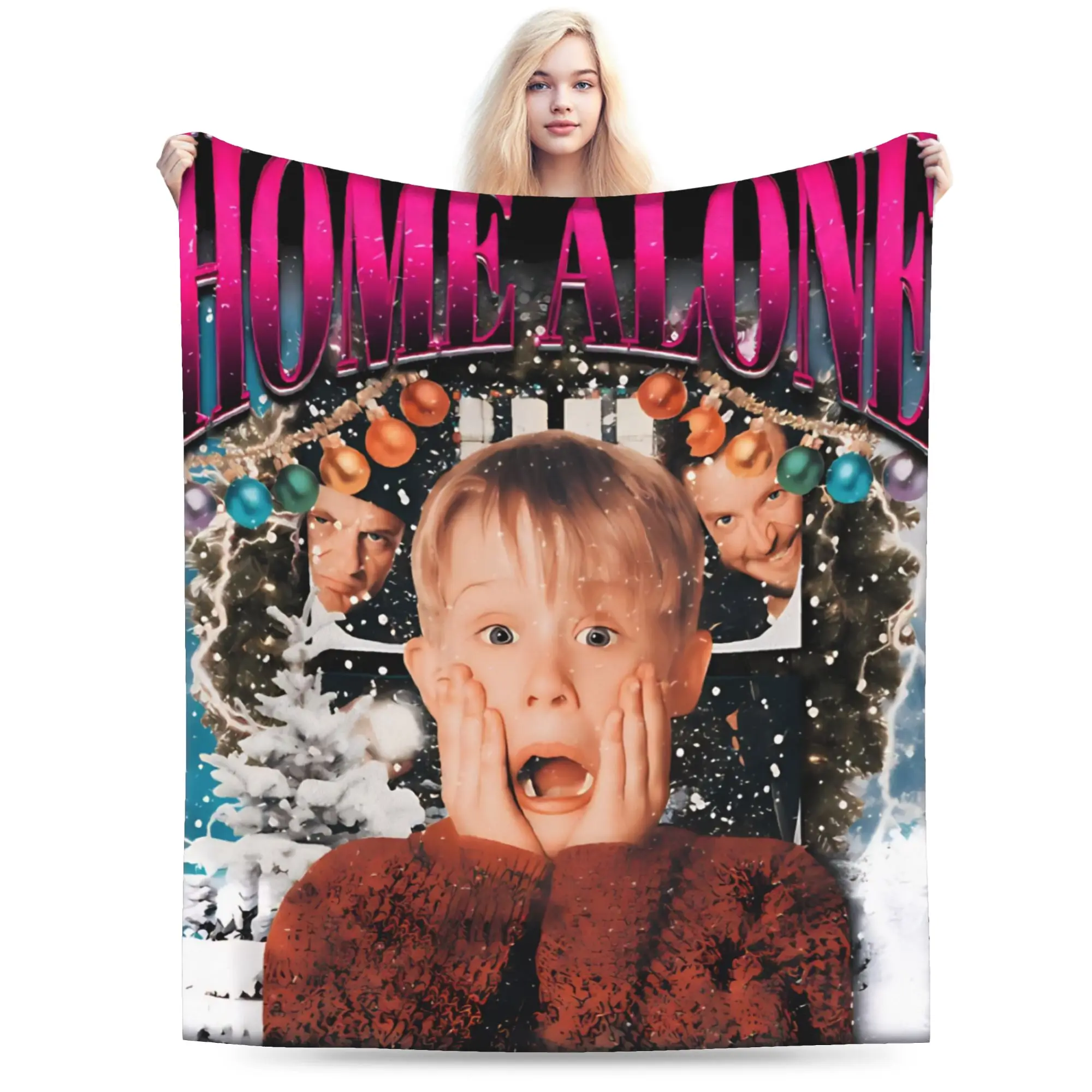 Homes Alones Christmas Comedy Merch Blanket Super Soft Cozy  Throw Blankets for Living Room