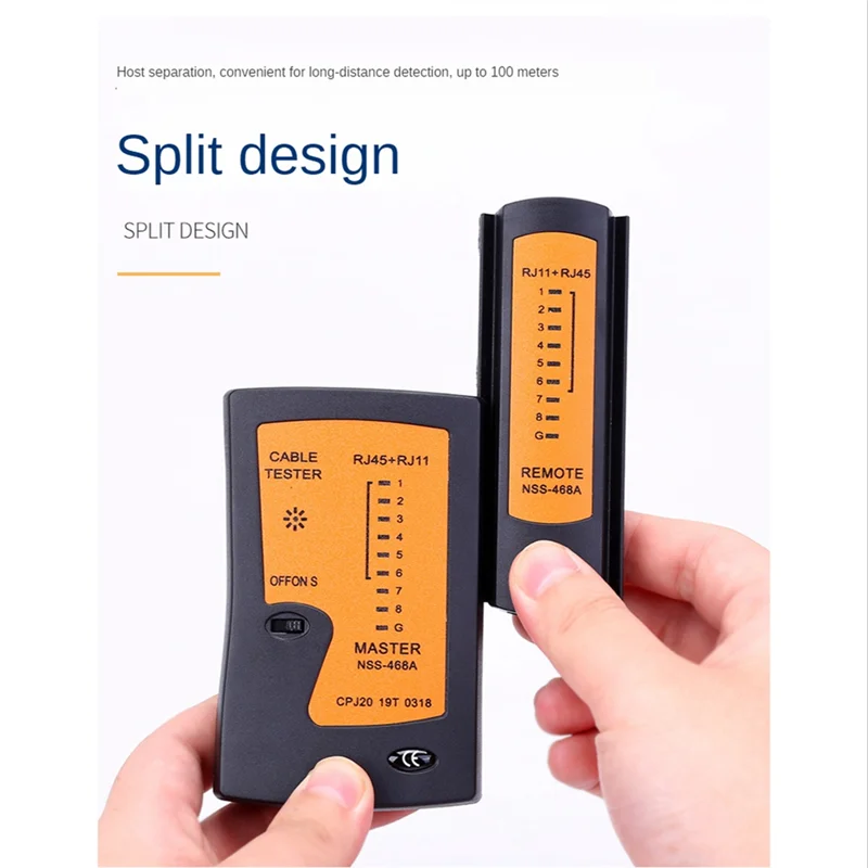 Probador de Cable Lan RJ45, probador de Cable de red RJ45 RJ11 RJ12 CAT5 UTP LAN, herramienta de red, herramienta de reparación de red