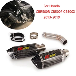 For Honda CB500F CBR500 CBR500R CB500X 2013-2019 Slip 51mm Motorcycle Mufflers Pipe Stainless Steel Escape Tip Exhaust System