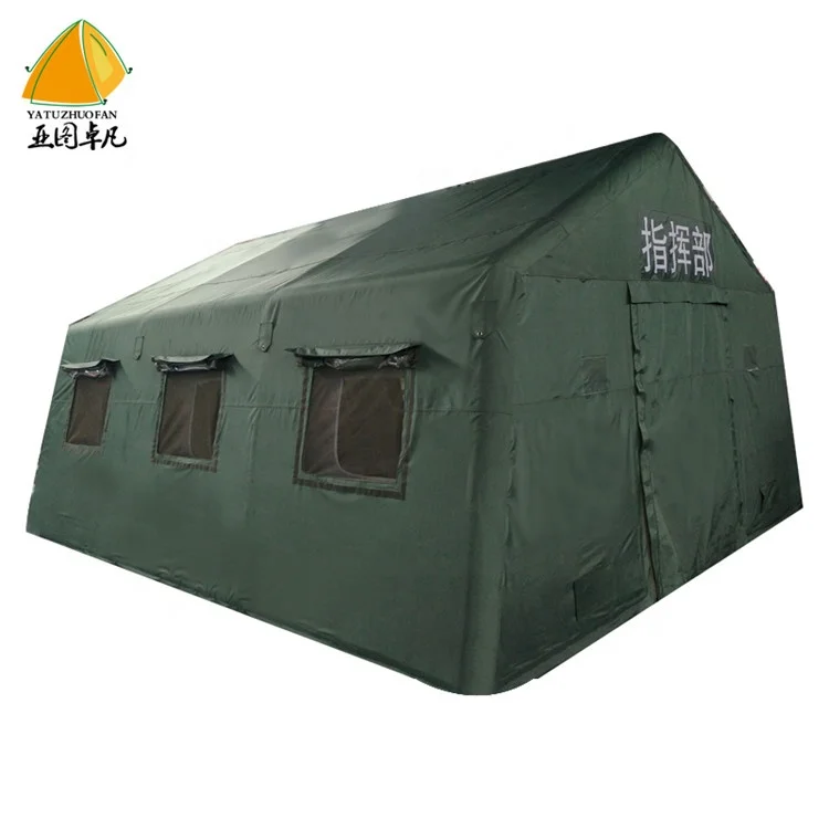 Yatuzhuofan Wholesale canvas waterproof rescue outdoor camouflage Disaster Relief Tent Refugee Tent Emergency Relief Tent