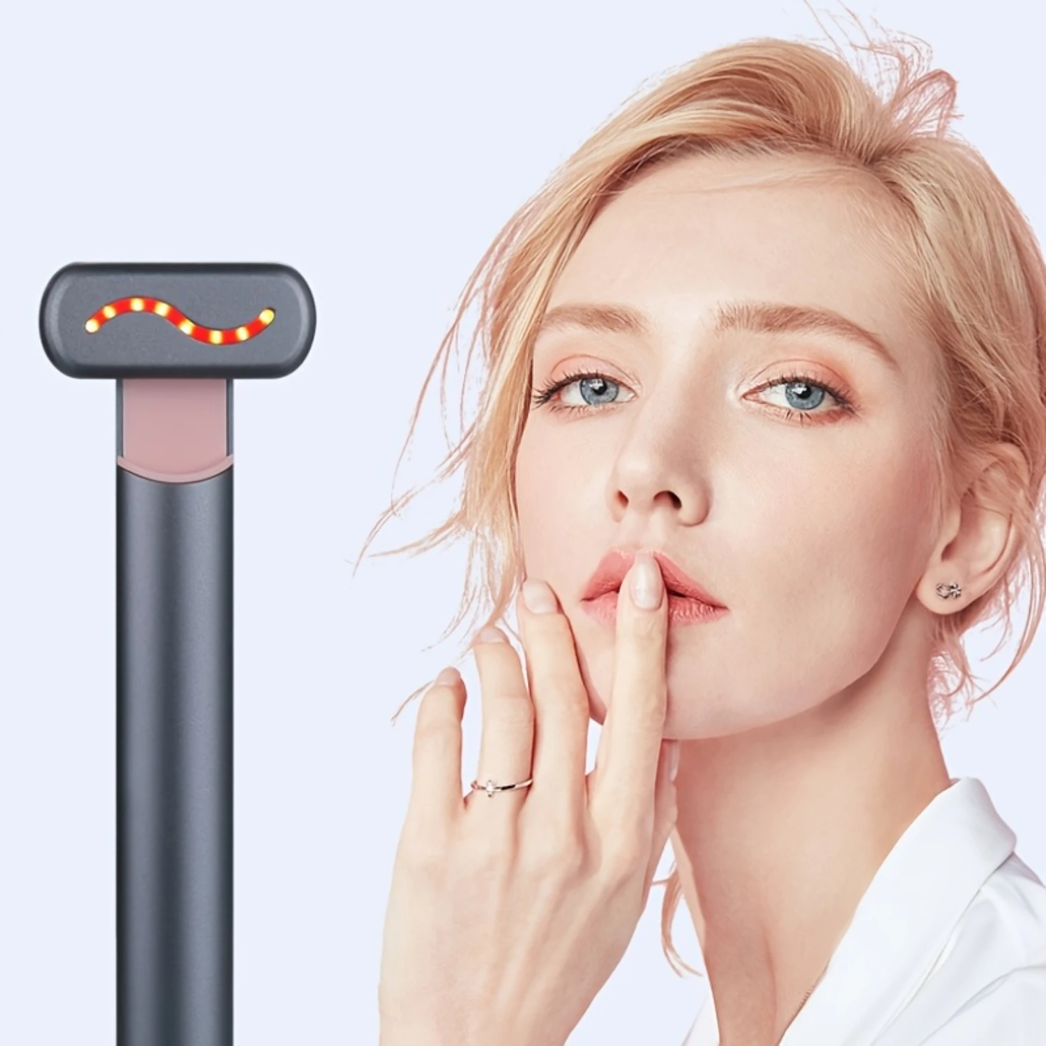 Facial Massager with Red Light Therapy, Anti-Aging Micro-Current Device for Face and Neck, Skin Tightening Machine