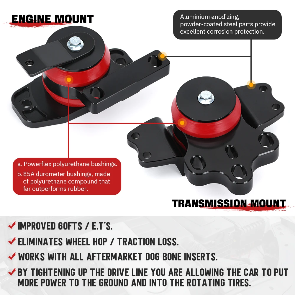 Engine Transmission Mount Kit For VW MK5 MK6 Jetta Golf Passat Audi A3 TT 2.0T TSI 05+ VR-TSB03