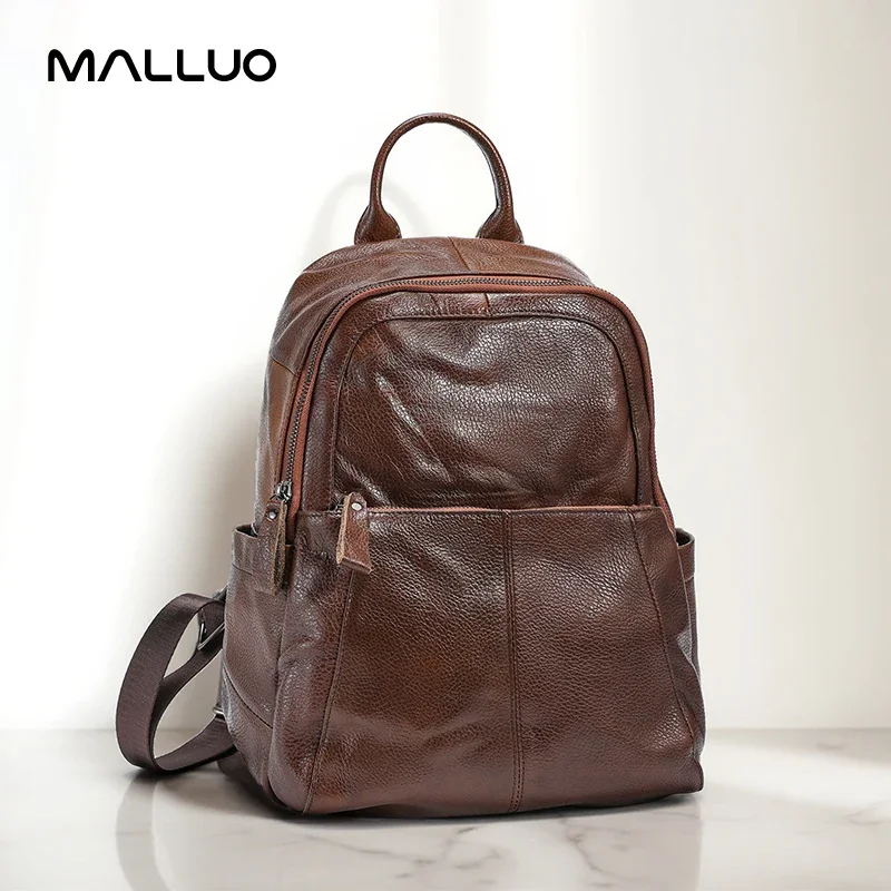 

Women‘s Cow Genuine Leather Bag Ladies Casual Cowhide Retro Bags Female Fashion Luxury Design Backpacks Woman High Quality New