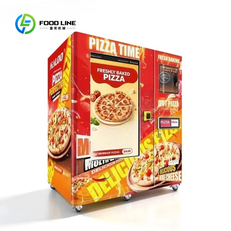 Customized Commercial Coin Operated Automatic Pizza Vending Machine Hot Food Self‑Baking Touch Screen Intelligent Pizza Vendor