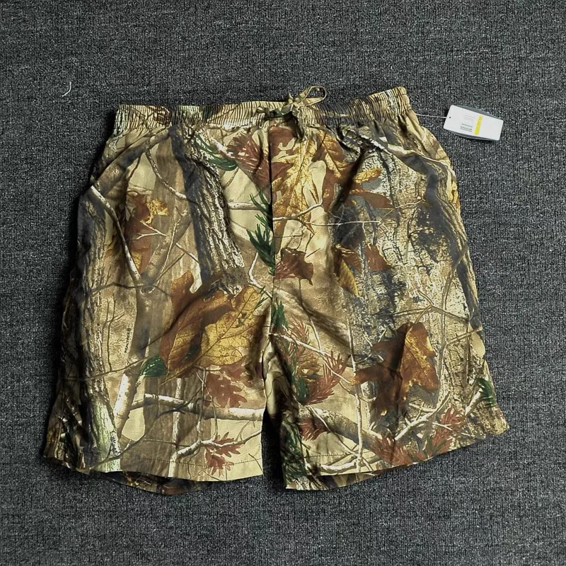 Y2K American Street Vintage Camouflage Tree Branch Shorts Man Harajuku Street Fashion Brand Loose Casual Sweatpants