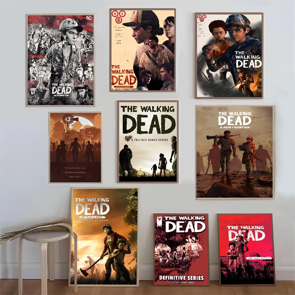 The Walking Dead Season Game Vintage Posters Sticky Whitepaper Prints Posters Artwork Posters Wall Stickers