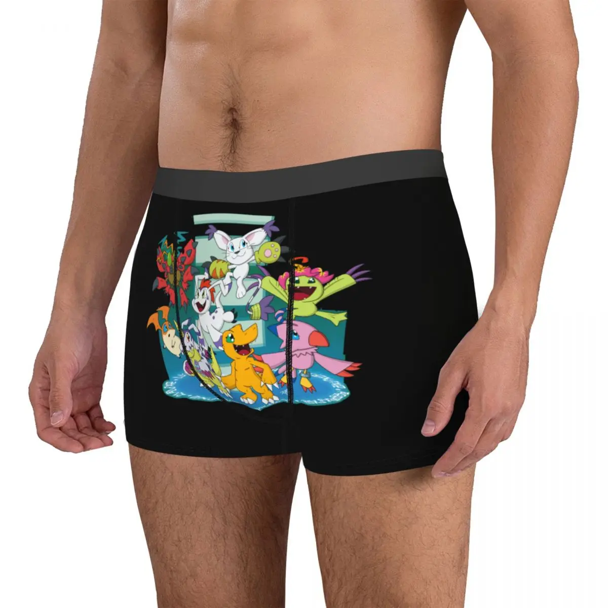 Digimon Adventure 1 Men's Boxer Briefs Top Quality Sexy Undies Funny Novelty Summer Wearable