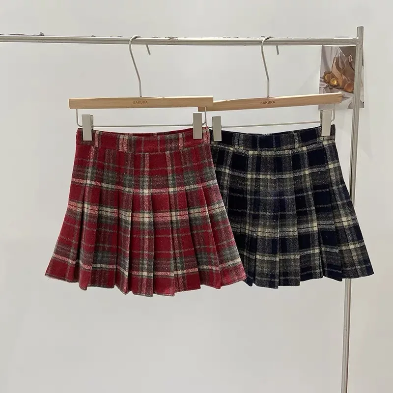 تنورة نسائية صغيرة منقوشة بطيات للمراهقات تنورة تنس عالية الخصر للفتيات المراهقات ملابس Preppy Academia Y2K