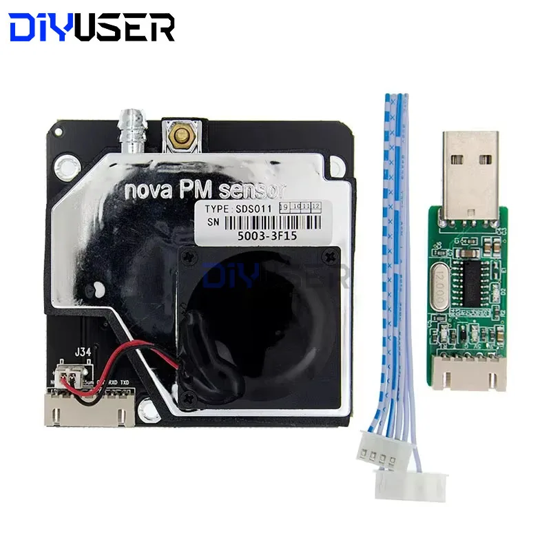 DIYUSER Nova PM Sensor SDS011 High Precision Laser PM2.5 Air Quality Detection Sensor Module Super Dust Sensors, Digital Output