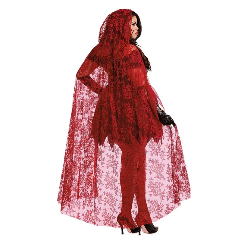 섹시한 동화 빨간 망토 나이트클럽 판타지아 의상 할로윈 카니발 파티 피 묻은 뱀파이어 코스프레 드레스 ir;l5