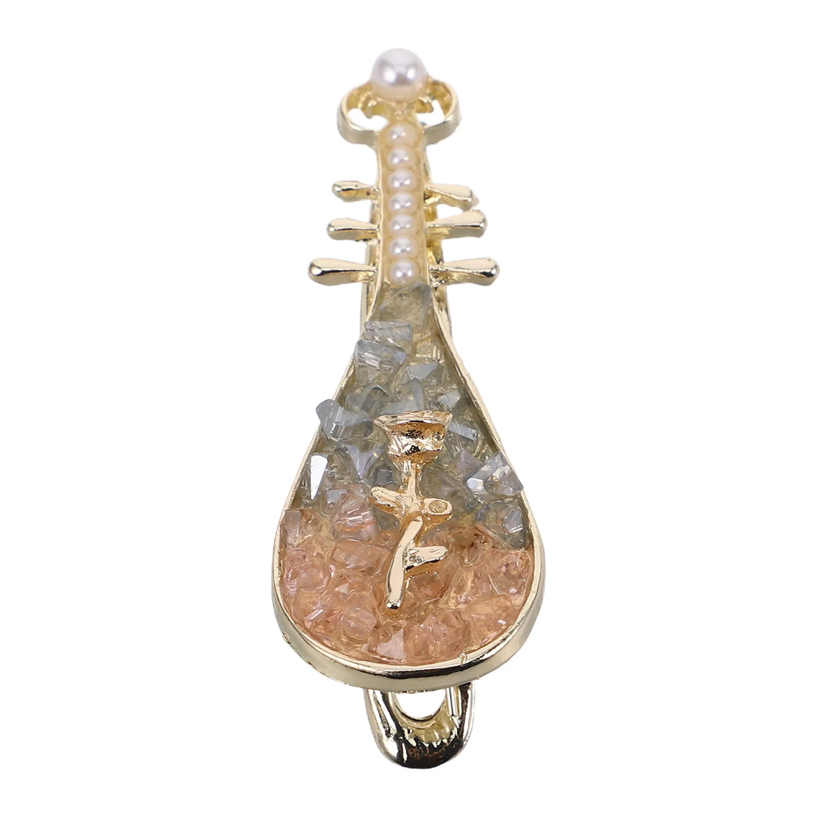 

Rose Pipa Chinese Hair Clip Vintage Decorative Hairpin for Women Bride Bridesmaids Traditional Side Bangs Hair Accessory