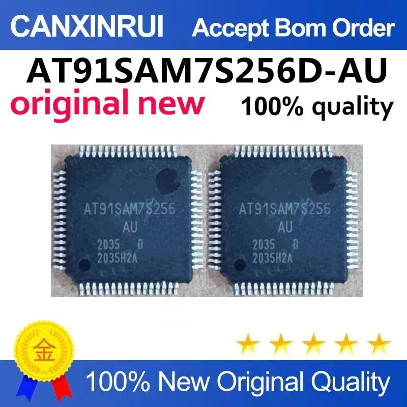 AT91SAM7S256D-AU AT91SAM7S256C-AU in QFP64 package; 2-bit microcontroller.