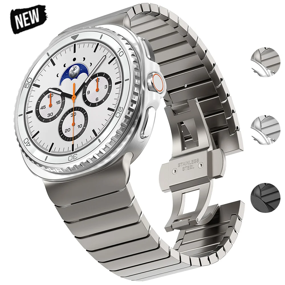

Роскошный браслет из нержавеющей стали без зазоров для Samsung Galaxy Watch 8 40 мм, 44 мм, Galaxy Watch 8 Classic 46 мм