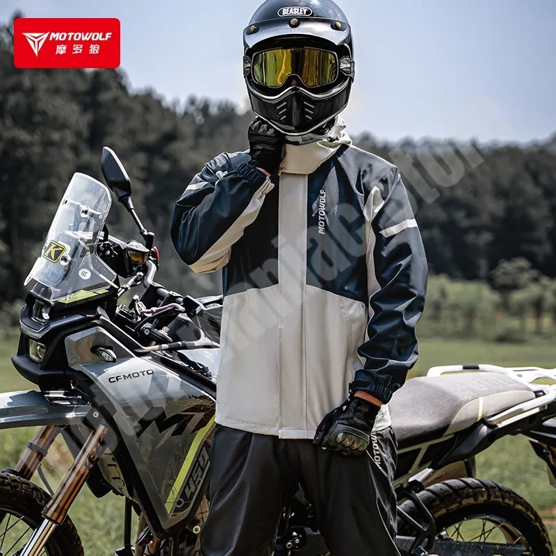 Motorcycle Riding, Hiking, Breathable Assault Raincoat, Portable, Detachable, Detachable