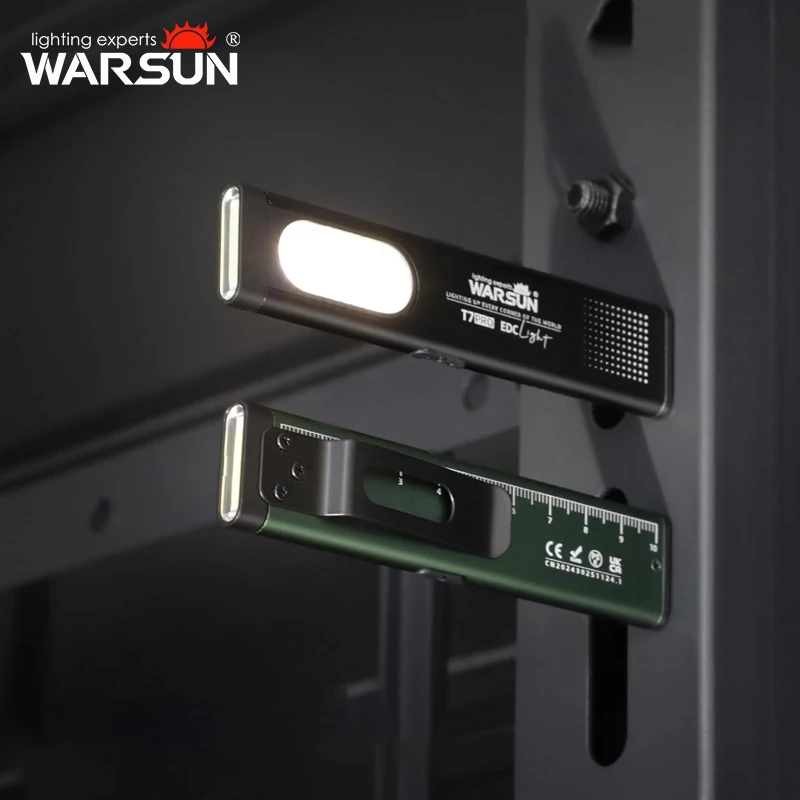 WARSUN T7 LED Torch Portable Mini Flashlight 800LM Rechargeable Pocket Light Magnetic Base Clip Work Light Hiking Fishing EDC