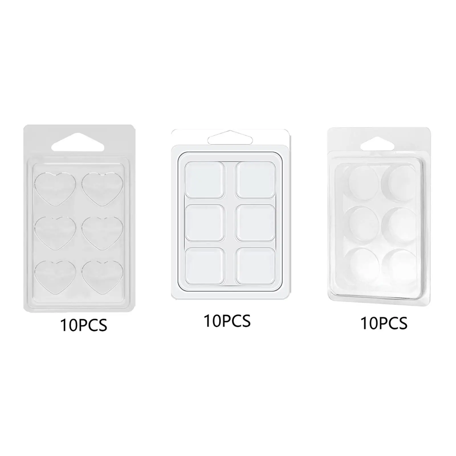 10 Pieces Candles Melt Clamshells Molds Candle Container DIY