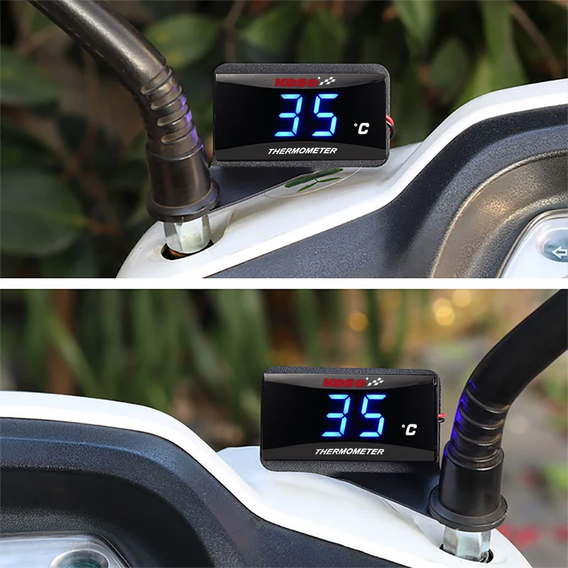 KOSO Motorcycle Water Temperature Mini Meter For CB500X XMAX250 300 NMAX CB 400 Sensor Water Temp Adapter Scooter And Racing