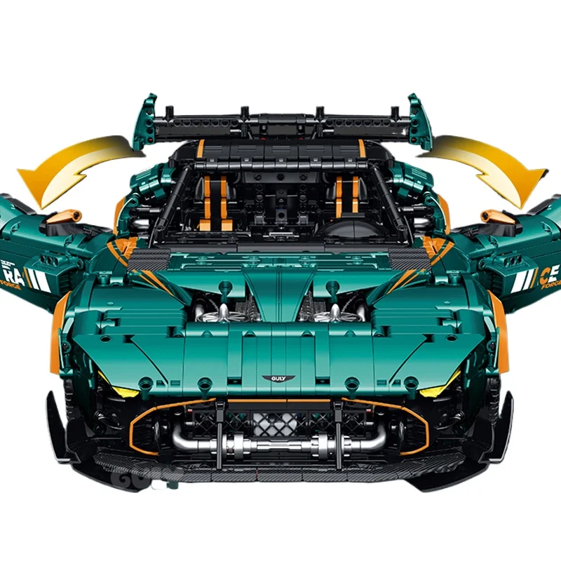 GULY 10647 Creative MOC Technology 1:8 Supercar Building Block Car Model 3794pcs Racing Car Bricks Assembly Toy for Adult Gift