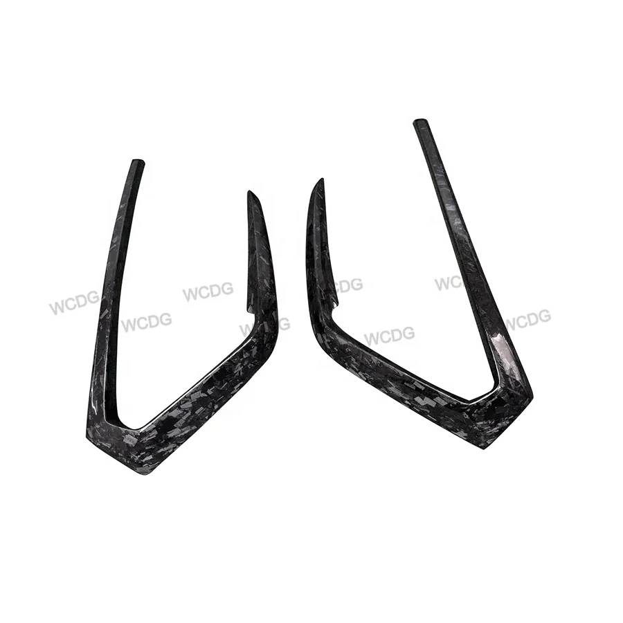TC Style Dry Carbon Fiber Rear Bumper Vent Canards for Urus 2018+ Car Rear Fender Canards Fins Trims Splitter 2
