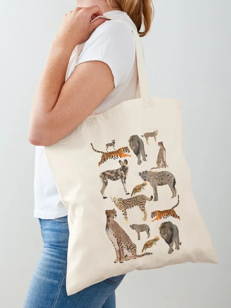 Mixed Carnivore Tote Bag bags luxury women canvas tote bag female bag Canvas