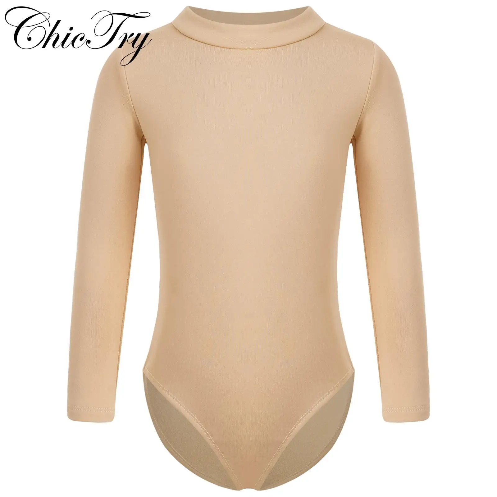 

Kids Girls Classic Ballet Dance Leotard Long Sleeves Gymnastic Workout Unitard Skating Bodysuit Costumes for Stage Performance