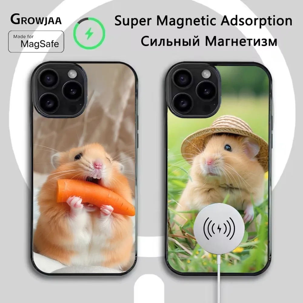 

Cute Mouse Rat Hamster Phone Case For iPhone 16e,16,15,14,13,12,11,Plus,Pro,Max,Mini Magsafe Magnetic Wireless Charging