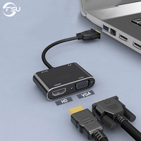 VGA to VGA+HDMI-compatible Adapter Splitter With 3.5Mm Video Audio Converter Support Dual Display For PC Projector TV Multi-Port