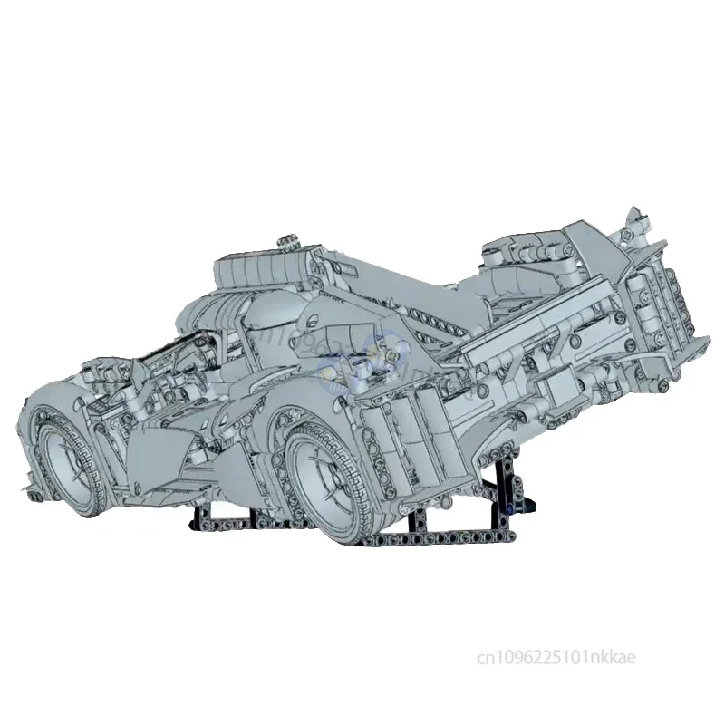 NEW Display Stand For 42156 PEUGEOT 9X8 Mans Hybrid Hypercar Building Blocks DIY Technical Booth Bricks Toy Gift Not Include Car view 3