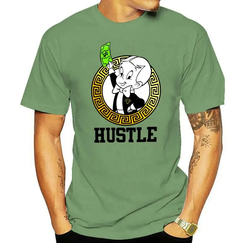 

Richie Rich Money Hustle T-Shirt Mens White Comic Cartoon Retro Tee Vintage Tee Shirt