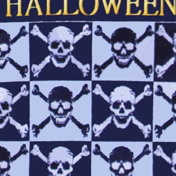 Skull and Cross Bone Halloween Necktie Mens Tie Holiday Shirt Decor Print One Size