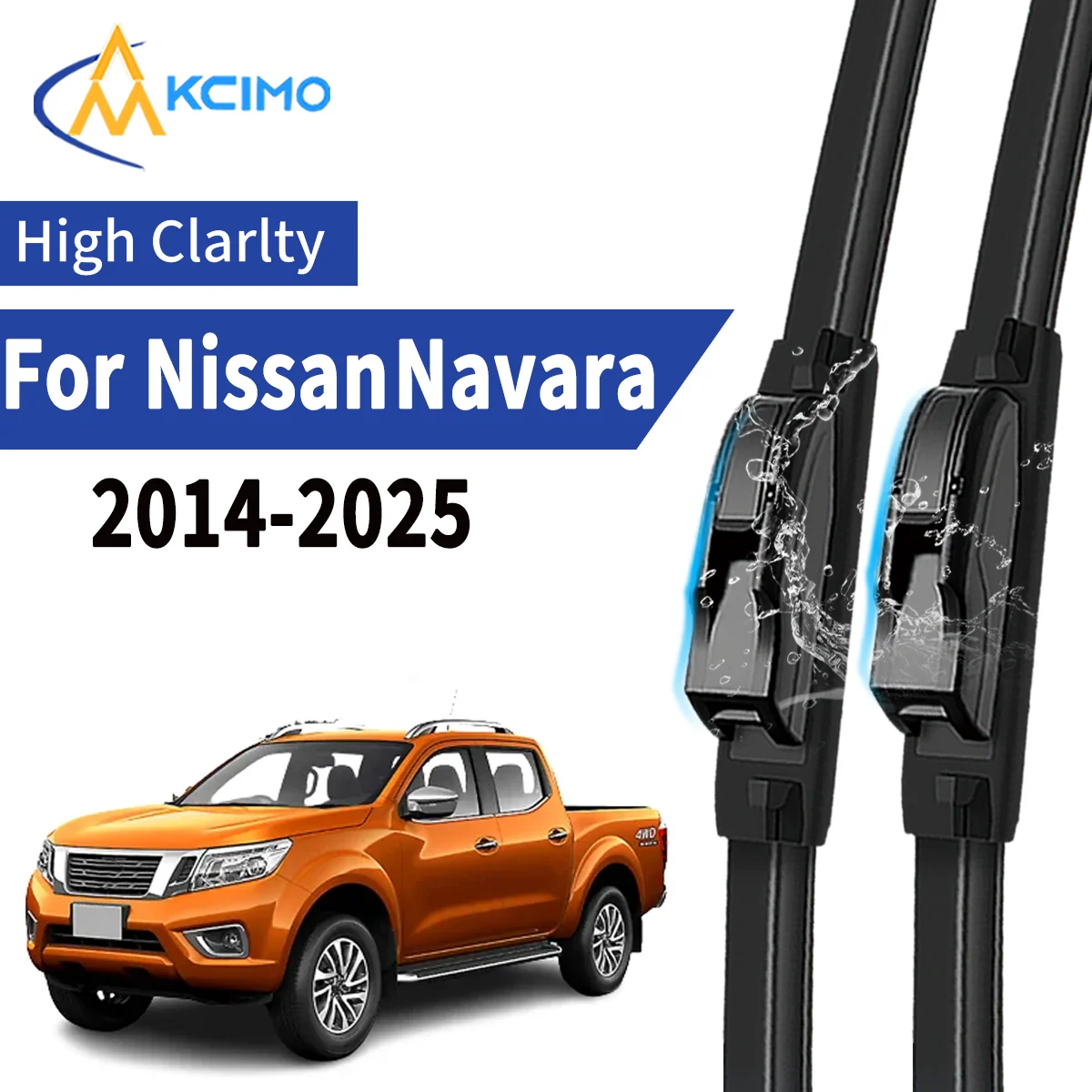

2pcs Car Front Wiper Blades For Nissan Navara D23 14-25 Windscreen Windshield Wipers Silent Rubber Auto Accessories Replacement